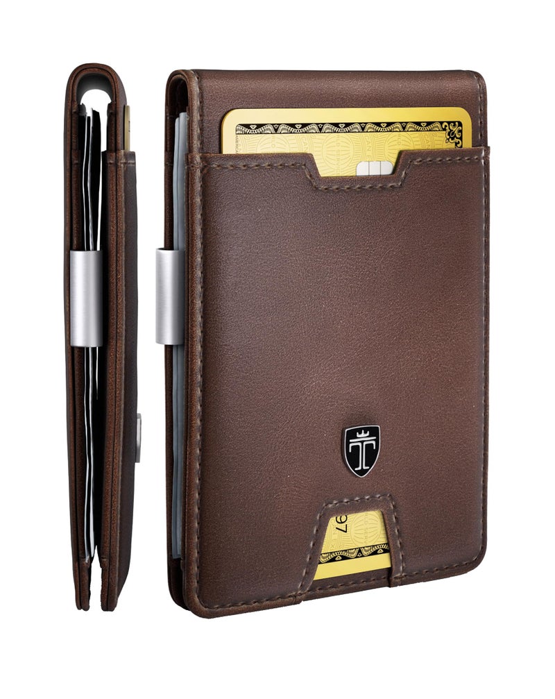 TRAVANDO Mens Wallet with Money Clip AUSTIN RFID Blocking Bifold Credit Card Holder for Men with Gift Box - Image 1